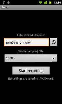 Hertz, the WAV recorder screenshot 1