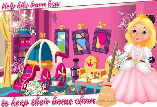 Princess Doll House Cleaning Game For Girls screenshot 1