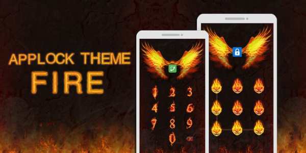 Applock Theme Fire Flame screenshot 1