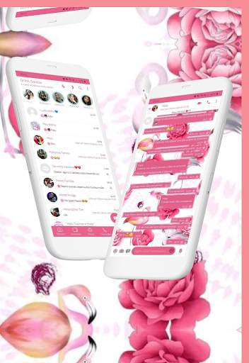Tema Chat Pink & Wallpaper screenshot 3