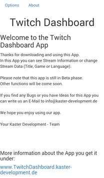 Twitch Dashboard screenshot 1