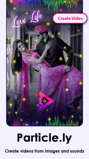 Wave Beats Music - Particle Video Status Maker screenshot 2