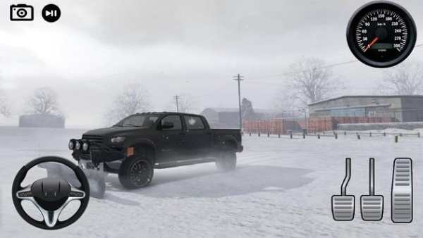 Driving Ford F350 Offroad Snow Simulator screenshot 2