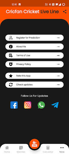 Cricfan Cricket Live Line screenshot 4