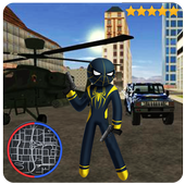 Spider Stickman Venom Rope Hero Miami crime icon