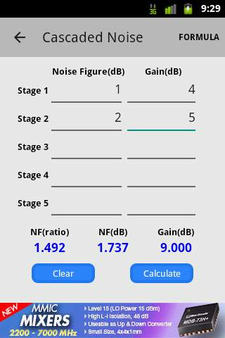 MCL Microwave/RF Calculator screenshot 3
