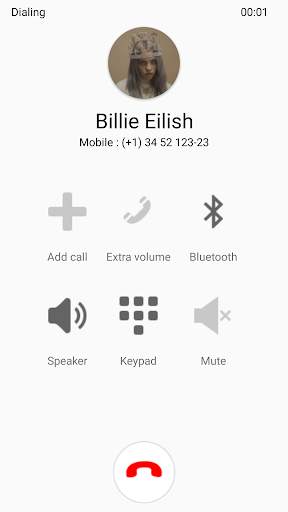 📞Billie Eilish Fake Video Call Simulator screenshot 2