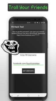 FB Hack Prank : Best Facebook TROLL App स्क्रीनशॉट 1