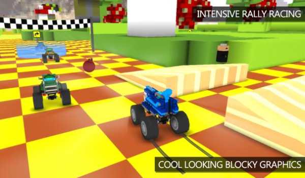 Blocky Monster Truck Racing screenshot 1