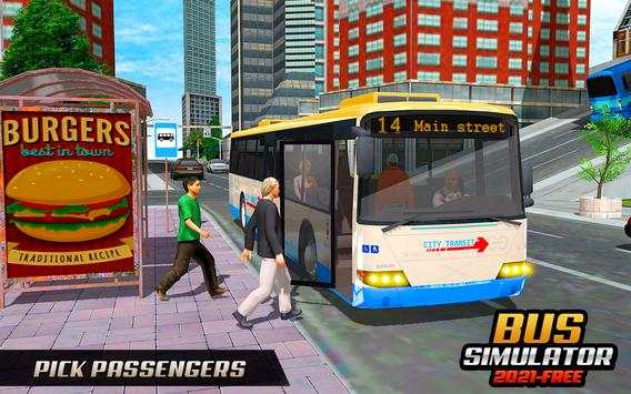 Big City Bus Passenger Transporter: Coach Bus Game screenshot 3