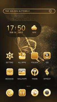 Glitter Golden - Butterfly Theme for Android screenshot 1
