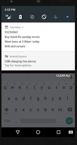 Take Note: Notes in notification скриншот 3