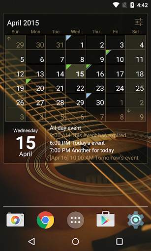 Calendar Widget (key) screenshot 1
