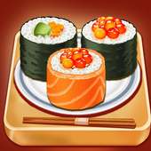 Sushi game cooking game-simulation restaurant game logo