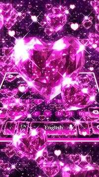 Pink Diamond hearts Keyboard screenshot 2