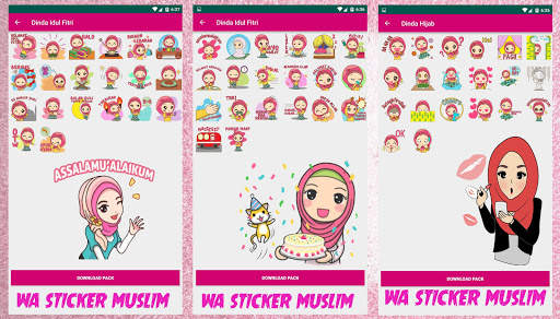 WA Sticker Muslimah Islamic Sticker Cute स्क्रीनशॉट 3