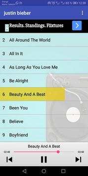 Justin Bieber Songs 1 تصوير الشاشة