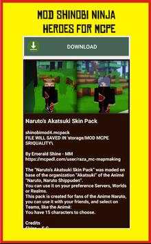 Mod Shinobi Ninja Heroes for Mcpe screenshot 1