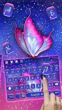 Colorful Starry Butterfly Keyboard screenshot 2