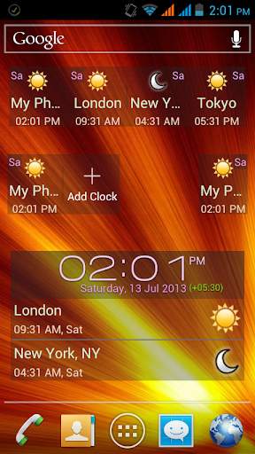 Digital World Clock Widget screenshot 1