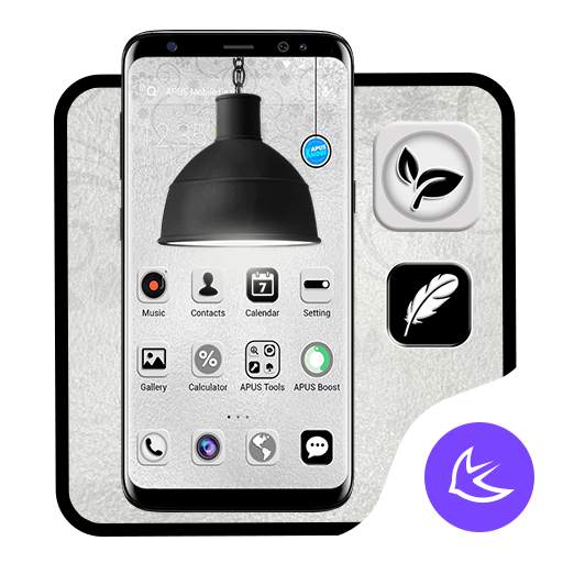 Black & White Light APUS Launcher theme 63.0.1001