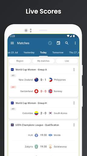 Footba11 - Soccer Live Scores screenshot 1