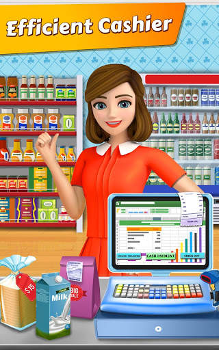 Supermarket Cash Register Sim: Girls Cashier Games screenshot 17