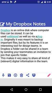 Notes for Dropbox 4 تصوير الشاشة