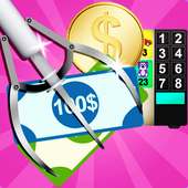 money claw and vending machine game logo