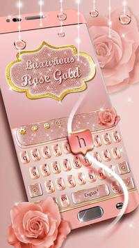 Luxurious Rose Gold Keyboard Theme screenshot 2
