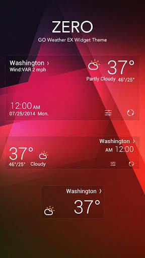 ZERO THEME GO WEATHER screenshot 1