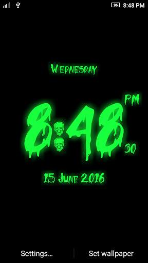 LED Horror Digital Clock LWP screenshot 2