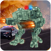 Futuristic Police Robots War icon