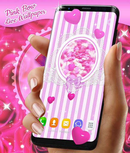 Pink Bow Live Wallpaper 🎀 Girly Pink Wallpapers screenshot 6