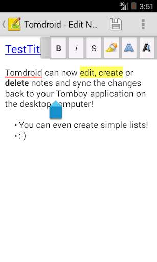 Tomdroid notes स्क्रीनशॉट 3