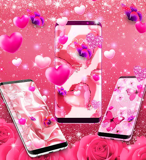 Lovely pink live wallpaper screenshot 5