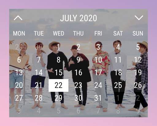BTS Calendar Widget screenshot 2