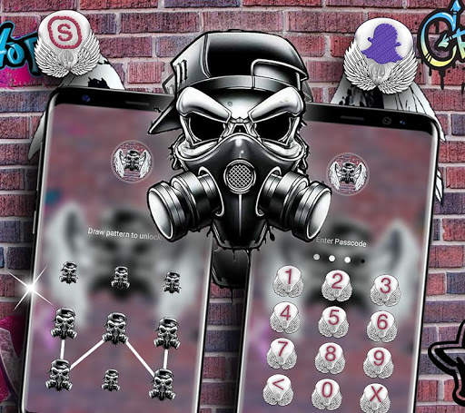 Skull Graffiti Launcher Theme screenshot 3