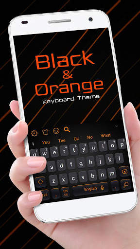 Cool Black Orange Keyboard Theme screenshot 1