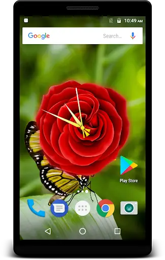 Rose Clock Live Wallpaper 1 تصوير الشاشة