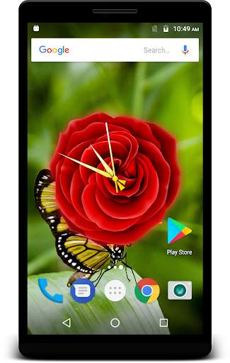 Rose Clock Live Wallpaper screenshot 1