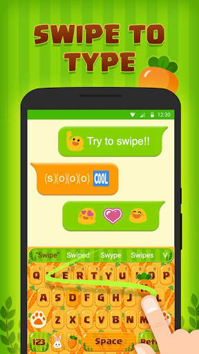 Cartoon Keyboard Theme - Carrot स्क्रीनशॉट 4