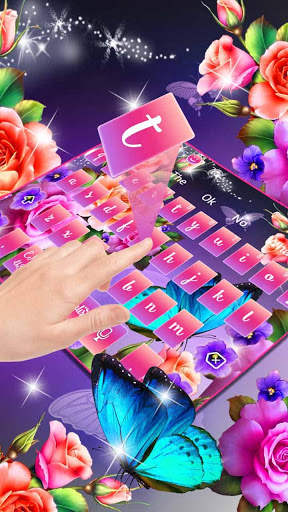Florescent Shiny Rose Keyboard Theme screenshot 2