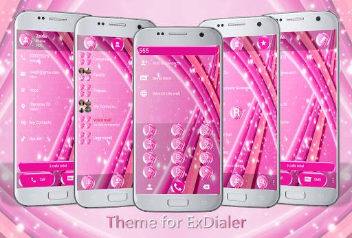 Dialer Theme Sparkling Pink screenshot 1