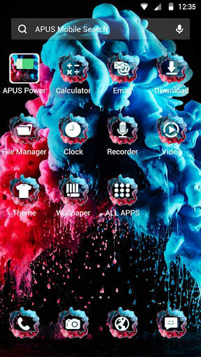 Color Smoke APUS Launcher theme screenshot 2