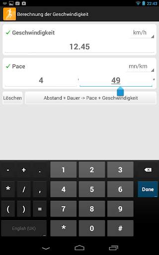 Berechnung der Geschwindigkeit screenshot 4