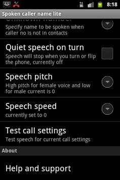 Talking Caller ID Free screenshot 3