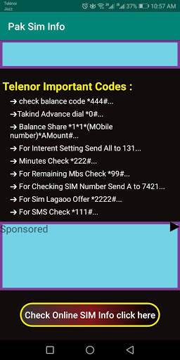 Pak Sim Information.All networks 2019 screenshot 4