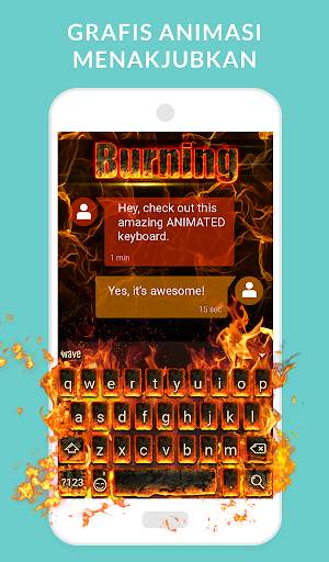 Wave Animated Keyboard + Emoji screenshot 2