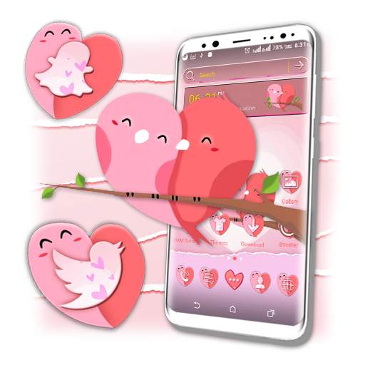 Love Heart Pink Launcher Theme 1.3.1